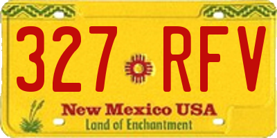 NM license plate 327RFV