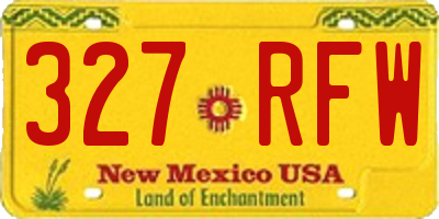 NM license plate 327RFW