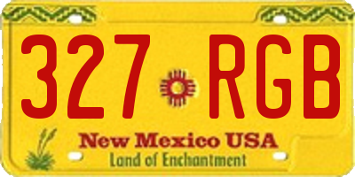 NM license plate 327RGB