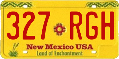 NM license plate 327RGH