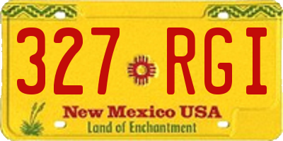 NM license plate 327RGI