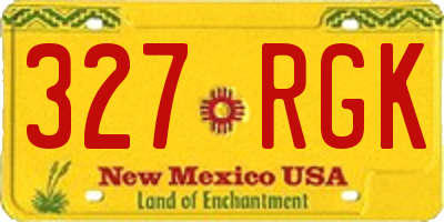 NM license plate 327RGK