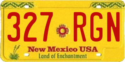 NM license plate 327RGN
