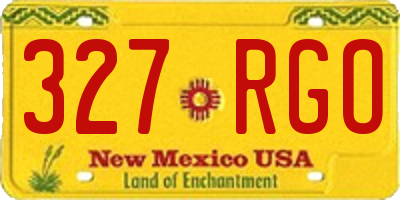 NM license plate 327RGO