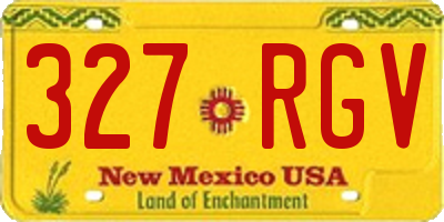 NM license plate 327RGV