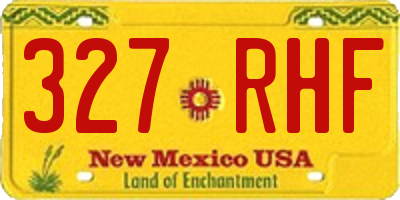 NM license plate 327RHF