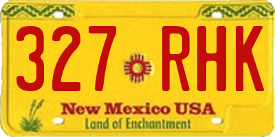 NM license plate 327RHK