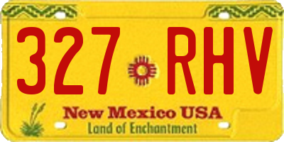 NM license plate 327RHV