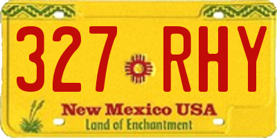 NM license plate 327RHY