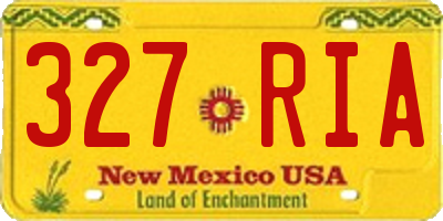 NM license plate 327RIA
