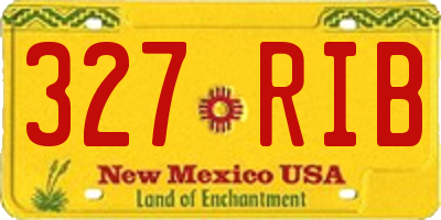 NM license plate 327RIB