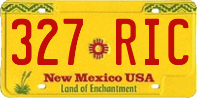 NM license plate 327RIC
