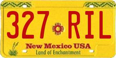 NM license plate 327RIL