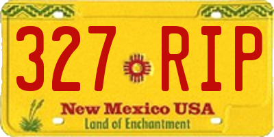 NM license plate 327RIP