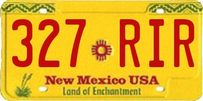 NM license plate 327RIR