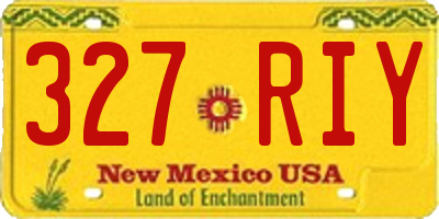 NM license plate 327RIY