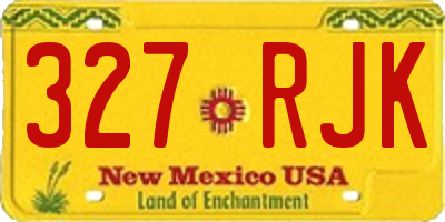 NM license plate 327RJK