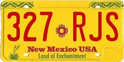 NM license plate 327RJS