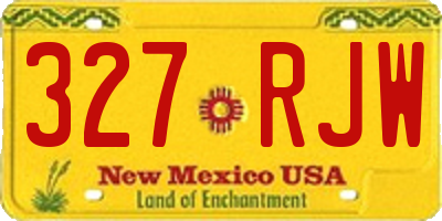 NM license plate 327RJW
