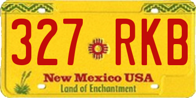 NM license plate 327RKB