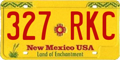 NM license plate 327RKC