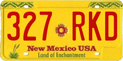 NM license plate 327RKD