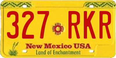 NM license plate 327RKR