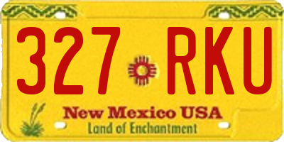 NM license plate 327RKU