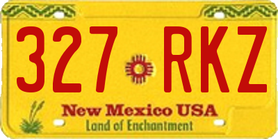 NM license plate 327RKZ