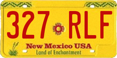 NM license plate 327RLF
