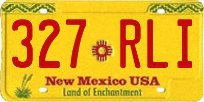 NM license plate 327RLI