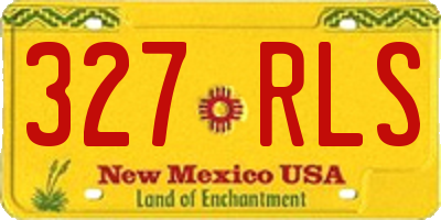 NM license plate 327RLS