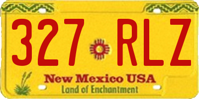 NM license plate 327RLZ