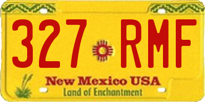 NM license plate 327RMF