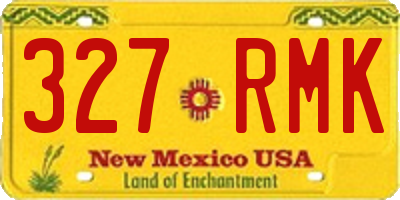 NM license plate 327RMK
