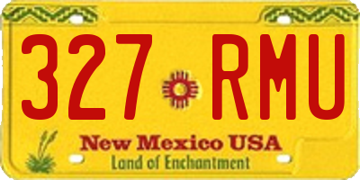 NM license plate 327RMU