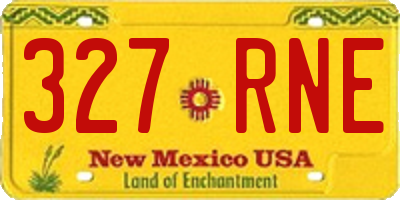 NM license plate 327RNE