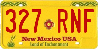 NM license plate 327RNF
