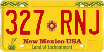 NM license plate 327RNJ