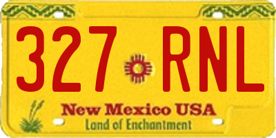 NM license plate 327RNL