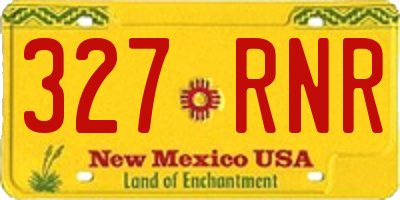NM license plate 327RNR