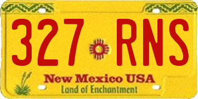 NM license plate 327RNS