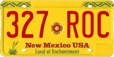 NM license plate 327ROC