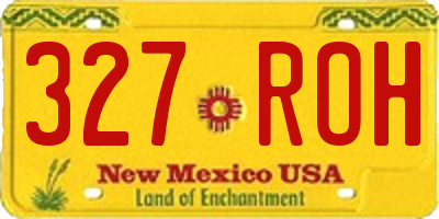 NM license plate 327ROH