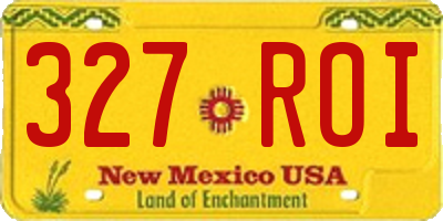 NM license plate 327ROI