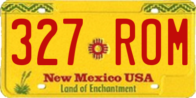 NM license plate 327ROM