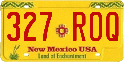 NM license plate 327ROQ
