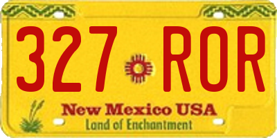NM license plate 327ROR
