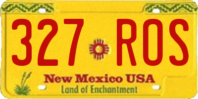 NM license plate 327ROS