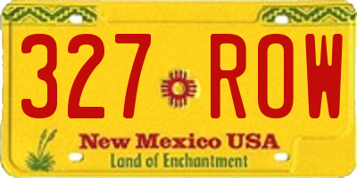 NM license plate 327ROW